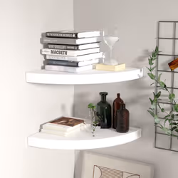 VidaXL 323917 étagères Panneaux MDF, Métal Blanc
