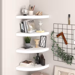 VidaXL 323918, Panneaux MDF, Métal, Blanc, 350 mm, 350 mm, 38 mm, 4 pièce(s)