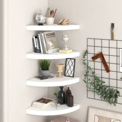VidaXL 323918 étagères Panneaux MDF, Métal Blanc