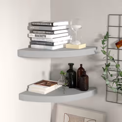 VidaXL 323923 étagères Panneaux MDF, Métal Gris