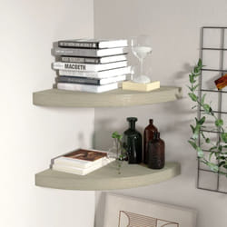 Vidaxl - tagères d'angle flottantes 2 pcs chêne 35x35x3,8 cm mdf