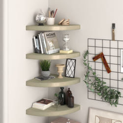 Vidaxl - tagères d'angle flottantes 4 pcs chêne 35x35x3,8 cm mdf