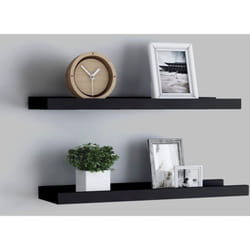 Tagères à rebord pour cadre photo 2 pcs Noir 60x9x3 cm mdf Vidaxl