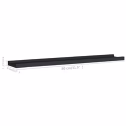 VidaXL 323933 étagères Panneaux MDF Noir - Vue supplémentaire 7