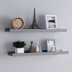 VidaXL 323936 étagères Panneaux MDF Gris