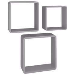 VidaXL 323951, Panneaux MDF, Gris, 300 mm, 100 mm, 300 mm, 3 pièce(s)