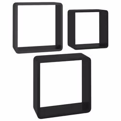 VidaXL 323953, Panneaux MDF, Noir, 280 mm, 100 mm, 280 mm, 3 pièce(s)