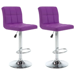 VIDAXL Lot de 2 Tabourets - Violet