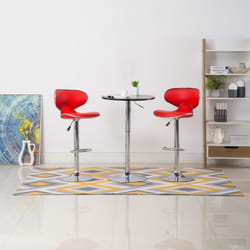 Vidaxl - Tabourets de bar 2 pcs rouge similicuir