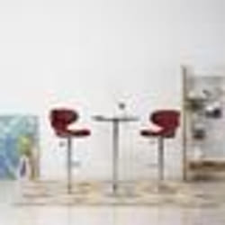 vidaXL Tabourets de bar lot de 2 rouge bordeaux similicuir - TU