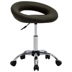 vidaXL Chaise de travail roulante - Marron
