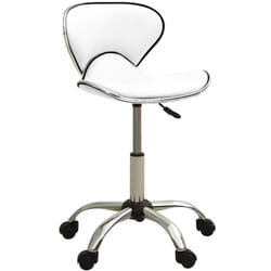 Vidaxl - Tabouret de salon et spa Blanc Similicuir