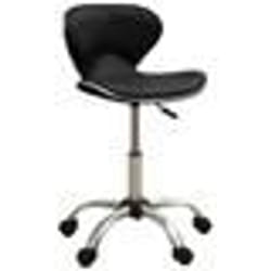 vidaXL Tabouret de salon et spa Noir Similicuir