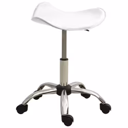 vidaXL Tabouret de salon et spa Blanc Similicuir