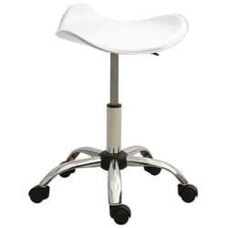 vidaXL Tabouret de salon et spa Blanc Similicuir