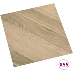 Vidaxl - Dalles de plancher autoadhésives 55 pcs pvc 5,11 m² marron rayé