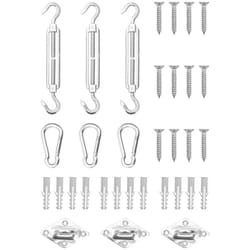 vidaXL Jeu d'accessoires de voile d'ombrage 9 pcs Acier inoxydable