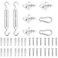 Jeu d'accessoires de voile d'ombrage 8 pcs Acier inoxydable Vidaxl