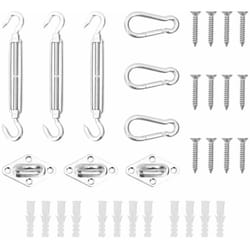 Jeu d'accessoires de voile d'ombrage 9 pcs Acier inoxydable Vidaxl