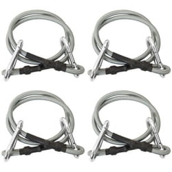 vidaXL Cordes avec mousqueton 4 pcs Caoutchouc