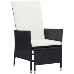 VidaXL 310228 chaise d'extérieur Terrace Siège rembourré Polyester, Polyuréthane, Acier Crème, Blanc