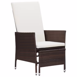 VidaXL 310229, Terrace, Siège rembourré, Polyester, Polyuréthane, Acier, Crème, Blanc, 620 mm, 1310 mm