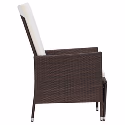 VidaXL 310229 chaise d'extérieur Terrace Siège rembourré Polyester, Polyuréthane, Acier Crème, Blanc - Vue supplémentaire 4
