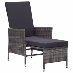 VidaXL 310230 chaise d'extérieur Terrace Siège rembourré Polyester, Polyuréthane, Acier Anthracite