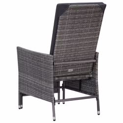 VidaXL 310230 chaise d'extérieur Terrace Siège rembourré Polyester, Polyuréthane, Acier Anthracite - Vue supplémentaire 6