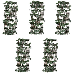 Vidaxl - Clôtures à treillis de saule 5pcs feuille artificielle 180x60cm