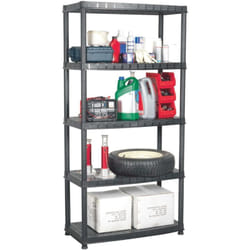 vidaXL Étagère de rangement à 5 niveaux Noir 85x40x185 cm Plastique