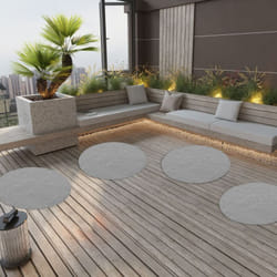 Vidaxl - Gazon artificiel avec picots Dia.95 cm Gris Rond