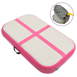 vidaXL Tapis gonflable de gymnastique avec pompe 60x100x10 cm PVC Rose - TU