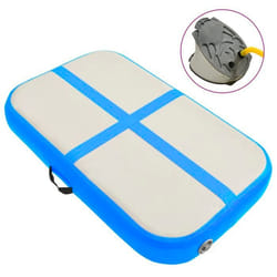 vidaXL Tapis gonflable de gymnastique avec pompe 60x100x10 cm PVC Bleu - TU