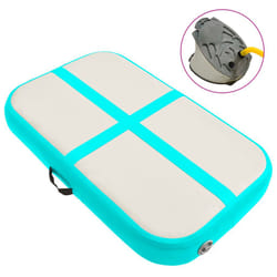 vidaXL Tapis gonflable de gymnastique avec pompe 60x100x15 cm PVC Vert - TU