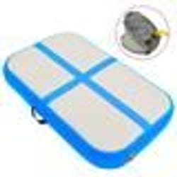 vidaXL Tapis gonflable de gymnastique avec pompe 60x100x20 cm PVC Bleu - TU