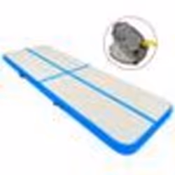 vidaXL Tapis gonflable de gymnastique avec pompe 300x100x15cm PVC Bleu - TU