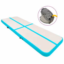 vidaXL Tapis gonflable de gymnastique avec pompe 300x100x15cm PVC Vert - TU