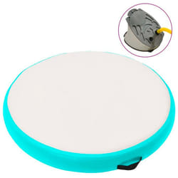 vidaXL Tapis gonflable de gymnastique avec pompe 100x100x15cm PVC Vert