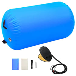 vidaXL Rouleau de gymnastique gonflable 100x60 cm - Bleu