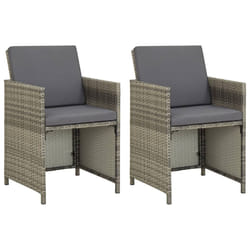VidaXL 311907 chaise d'extérieur Terrace Siège rembourré Polyuréthane, Acier Gris