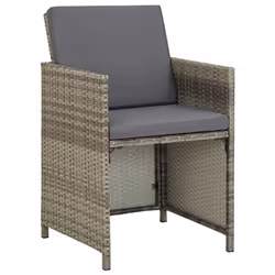 VidaXL 311907 chaise d'extérieur Terrace Siège rembourré Polyuréthane, Acier Gris - Vue supplémentaire 2