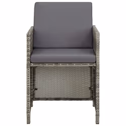 VidaXL 311907 chaise d'extérieur Terrace Siège rembourré Polyuréthane, Acier Gris - Vue supplémentaire 3