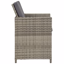 VidaXL 311907 chaise d'extérieur Terrace Siège rembourré Polyuréthane, Acier Gris - Vue supplémentaire 5