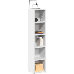 Armoires à cd 2 pcs Blanc 21x16x93,5 cm Aggloméré Vidaxl
