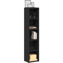 Vidaxl - Armoires à cd 2 pcs Noir 21x16x93,5 cm Aggloméré