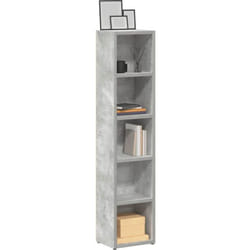 Armoires à cd 2 pcs Gris béton 21x16x93,5 cm Aggloméré Vidaxl
