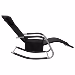 VidaXL 310505 chaise d'extérieur Linge Siège rembourré Acier, Textile Noir, Gris