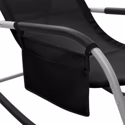 VidaXL 310505 chaise d'extérieur Linge Siège rembourré Acier, Textile Noir, Gris - Vue supplémentaire 5