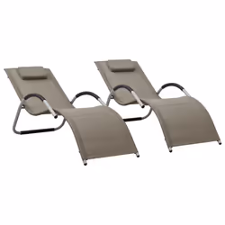 VidaXL 310519, Linge, Siège rembourré, Aluminium, Acier, Textile, Gris, Taupe, 620 mm, 1590 mm